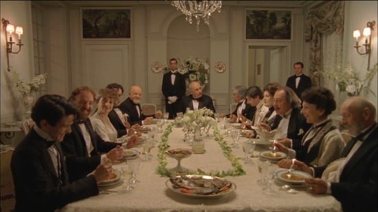 Raspelière Dinner with the Verdurin's little clan at Raspelière. Scene from Nina Companeez's Marcel Proust's A la recherche du temps perdu.