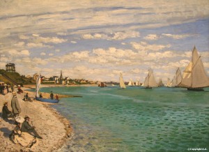 Régates à Sainte-adresse de Claude Monet