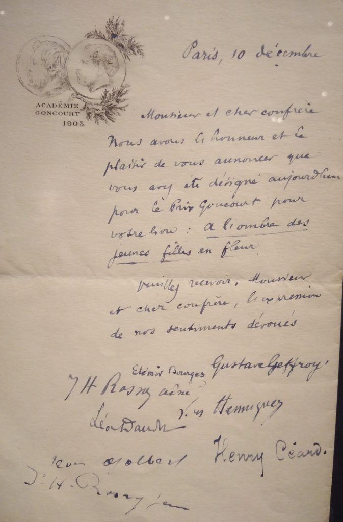 lettre Goncourt à Proust4